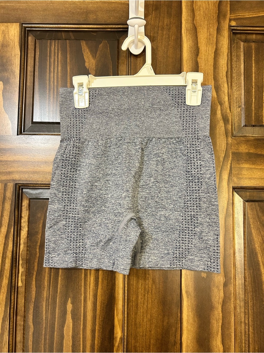 High-Waist Grey Seamless Women’s Shorts